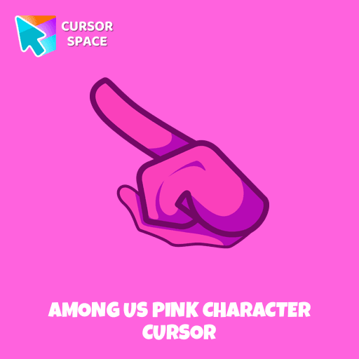 Among Us Pink Character cursor arrow cursor